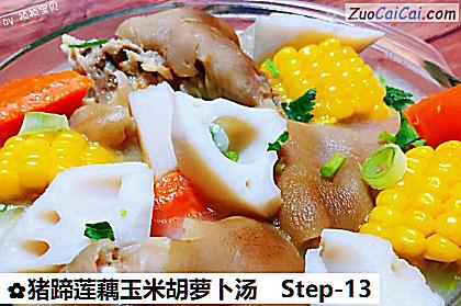 猪蹄莲藕玉米胡萝卜汤做法第十三步骤
