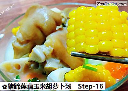 猪蹄莲藕玉米胡萝卜汤做法第十六步骤
