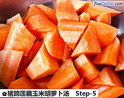 猪蹄莲藕玉米胡萝卜汤做法第五步骤