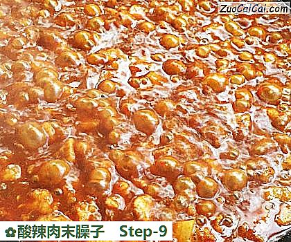 酸辣肉末臊子做法第九步骤
