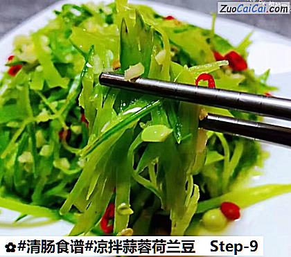 凉拌蒜蓉荷兰豆做法第九步骤