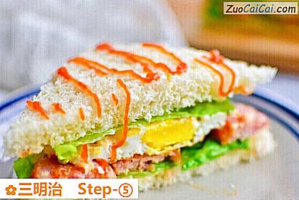 三明治做法第五步骤