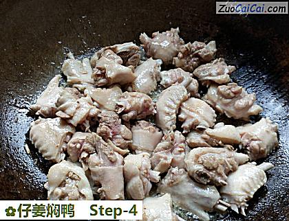 仔姜焖鸭做法第四步骤