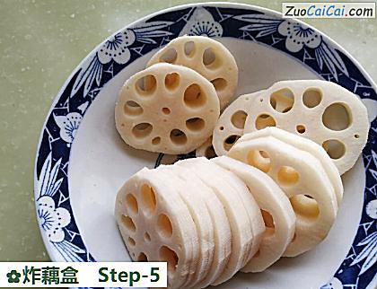 炸藕盒做法第五步骤