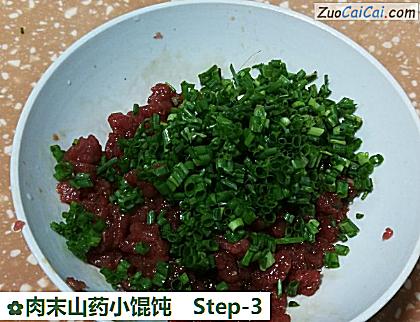 肉末山药小馄饨做法第三步骤
