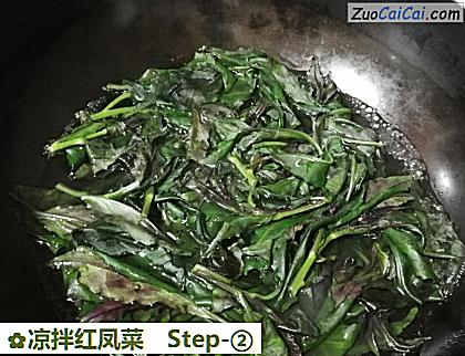 凉拌红凤菜做法第二步骤
