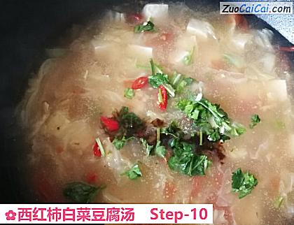 西红柿白菜豆腐汤做法第十步骤