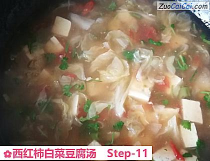 西红柿白菜豆腐汤做法第十一步骤