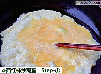 西红柿炒鸡蛋做法第三步骤