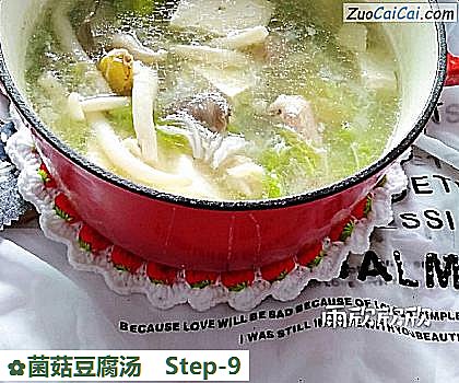 菌菇豆腐汤成品图3