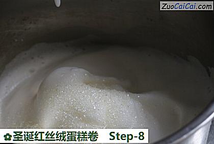 圣诞红丝绒蛋糕卷做法第八步骤