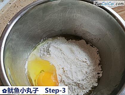 鱿鱼小丸子做法第三步骤