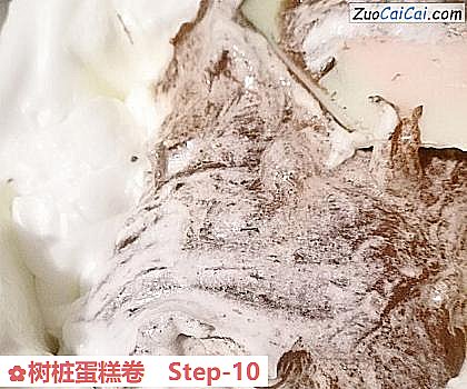 树桩蛋糕卷做法第十步骤