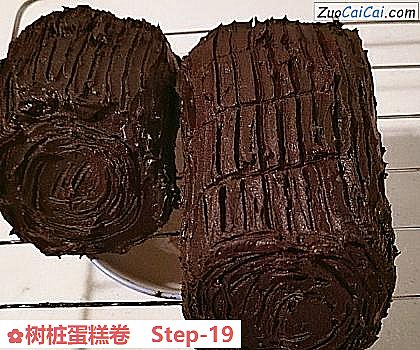 树桩蛋糕卷做法第十九步骤