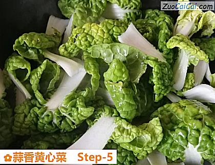 蒜香黄心菜做法第五步骤