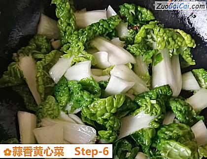 蒜香黄心菜做法第六步骤