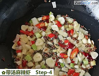 带汤麻辣虾做法第四步骤
