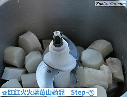 红红火火蓝莓山药泥做法第三步骤