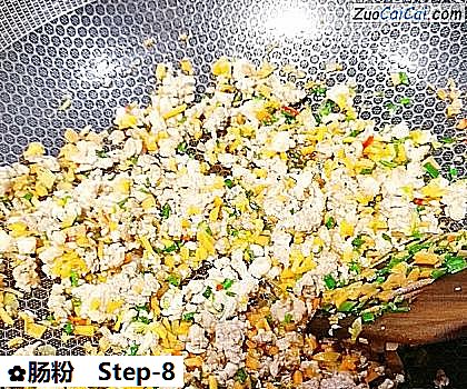 肠粉做法第八步骤