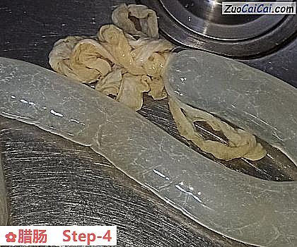 腊肠做法第四步骤