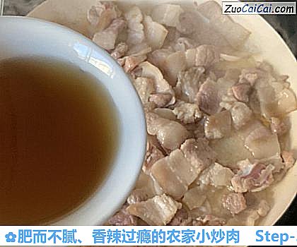 肥而不腻、香辣过瘾的农家小炒肉做法第三步骤