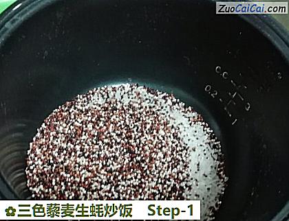 三色藜麦生蚝炒饭做法第一步骤