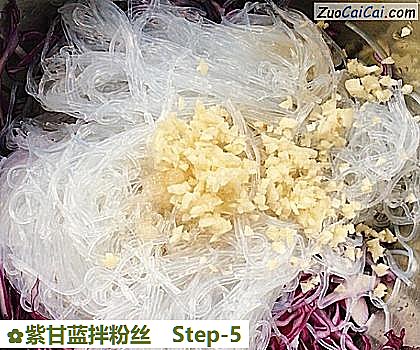 紫甘蓝拌粉丝做法第五步骤