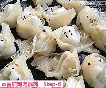 香煎鸡肉馄饨做法第六步骤