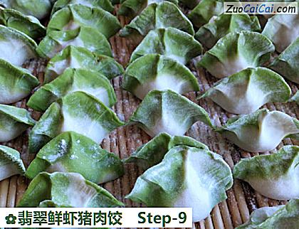 翡翠鲜虾猪肉饺做法第九步骤