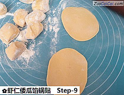 虾仁倭瓜馅锅贴做法第九步骤
