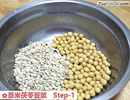 薏米茯苓豆浆做法第一步骤