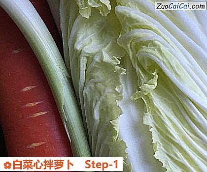 白菜心拌萝卜做法第一步骤