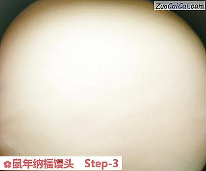 鼠年纳福馒头做法第三步骤