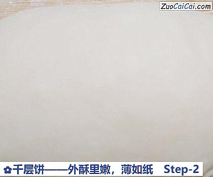 千层饼做法第二步骤