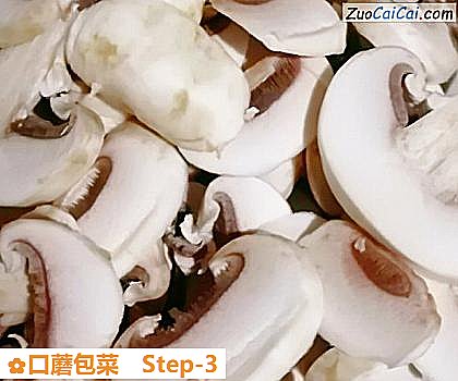 口蘑包菜做法第三步骤