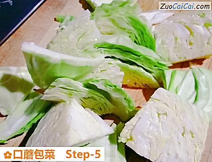 口蘑包菜做法第五步骤