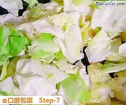 口蘑包菜做法第七步骤