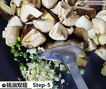 蚝油双菇做法第五步骤