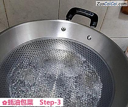 蚝油包菜做法第三步骤