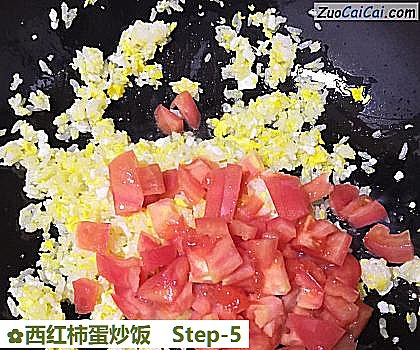西红柿蛋炒饭做法第五步骤