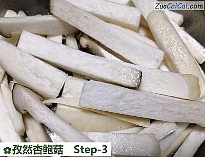 孜然杏鲍菇做法第三步骤