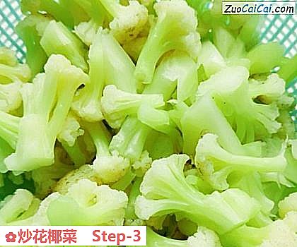 炒花椰菜做法第三步骤