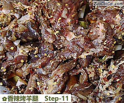 香辣烤羊腿做法第十一步骤