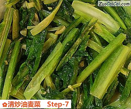 清炒油麦菜做法第七步骤