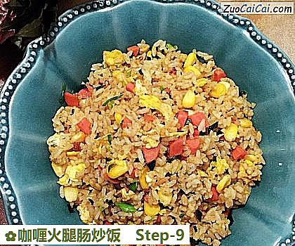 咖喱火腿肠炒饭做法第九步骤