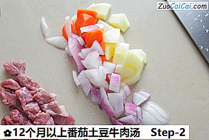 12个月以上番茄土豆牛肉汤做法第二步骤