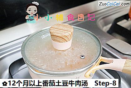 12个月以上番茄土豆牛肉汤做法第八步骤
