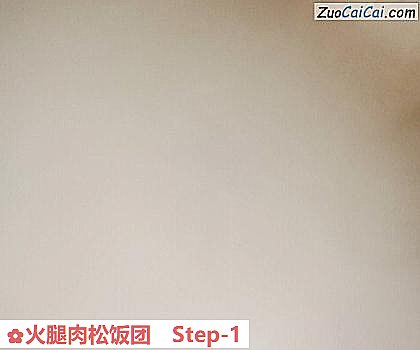 火腿肉松饭团做法第一步骤