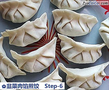 韭菜肉馅煎饺做法第六步骤