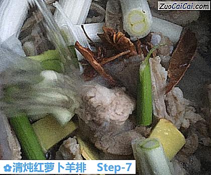 清炖红萝卜羊排做法第七步骤